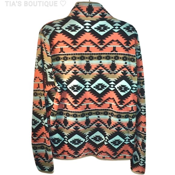 WESC Polar Fleece Jacket Unisex Southwest Aztec Full Zip Size Men’s M/ Women’s L - Picture 2 of 10